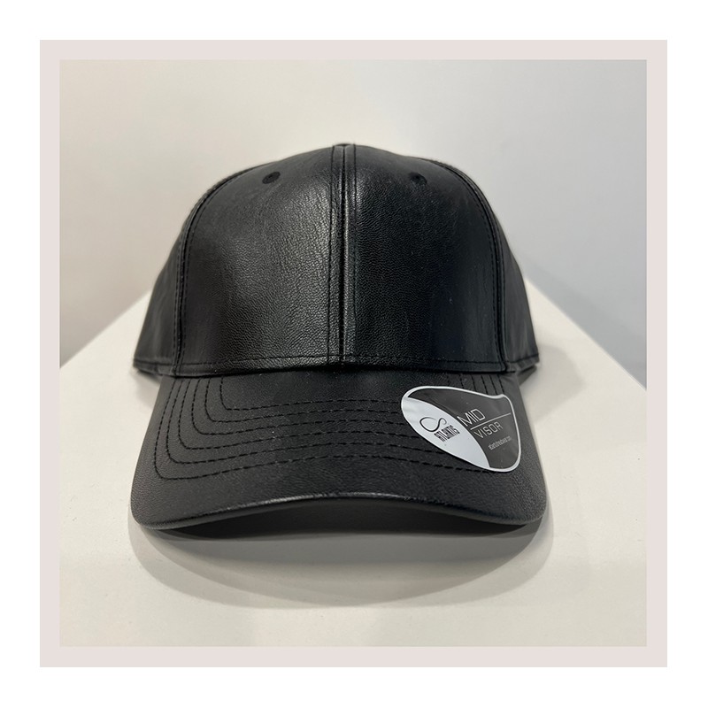 Gorra Eco piel para bordar con texto